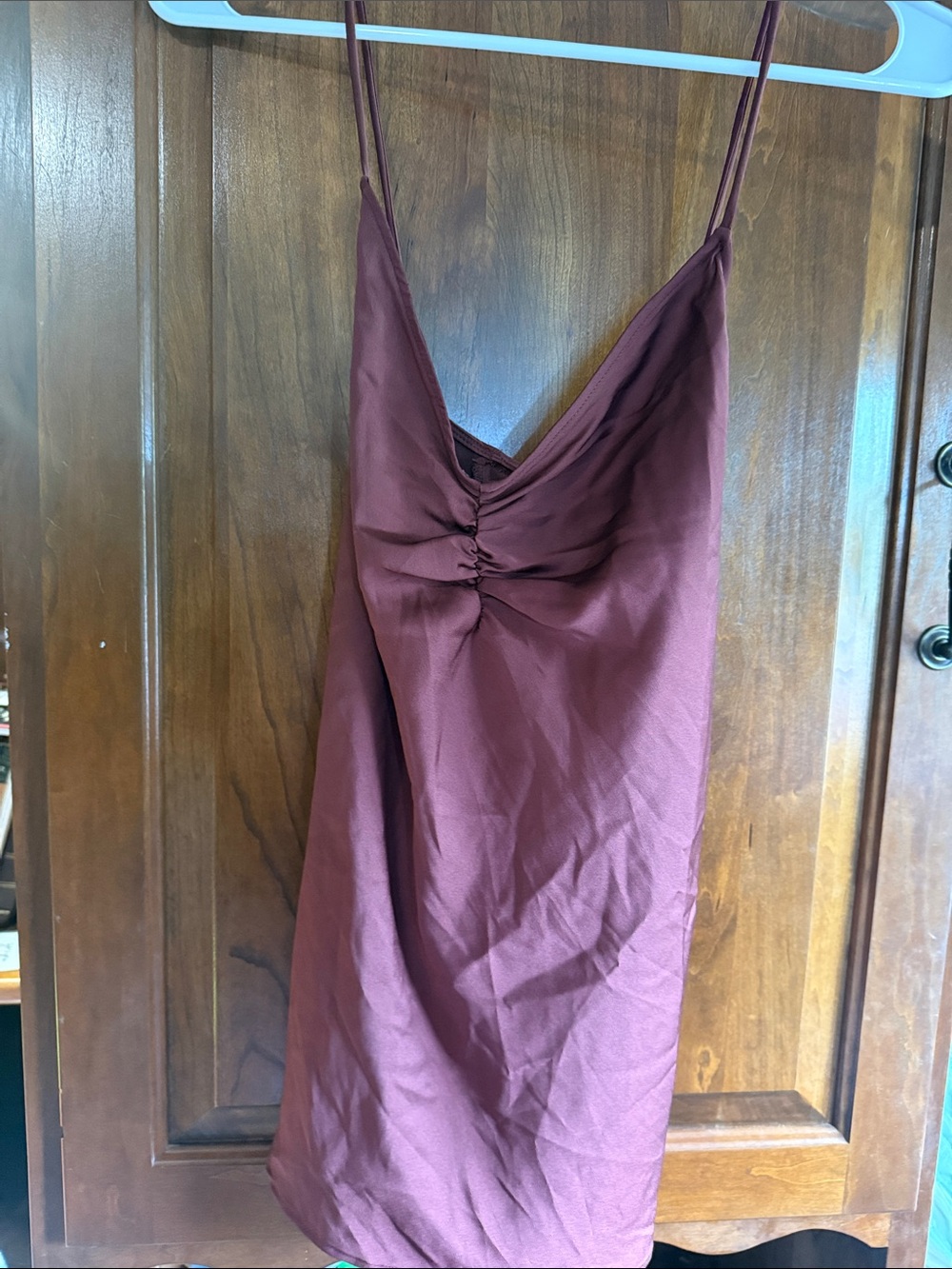 Daily Ritual Burgundy Spaghetti Strap Slip Dress